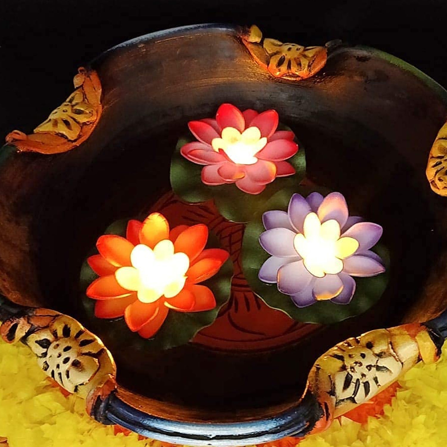 6556 Water Floating Smokeless Candles & Lotus Flowers Sensor Led TeaLight for Outdoor and Indoor Decoration - Pack of 6 Candle Candle (Pack of 6) 6556 Water Floating Smokeless Candles & Lotus Flowers Sensor Led TeaLight for Outdoor and Indoor Decoration - Pack of 6 Candle Candle (Pack of 6)
